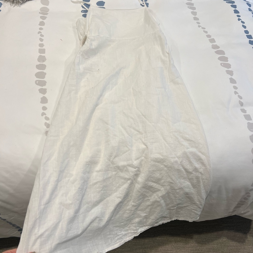 White Linen Dress